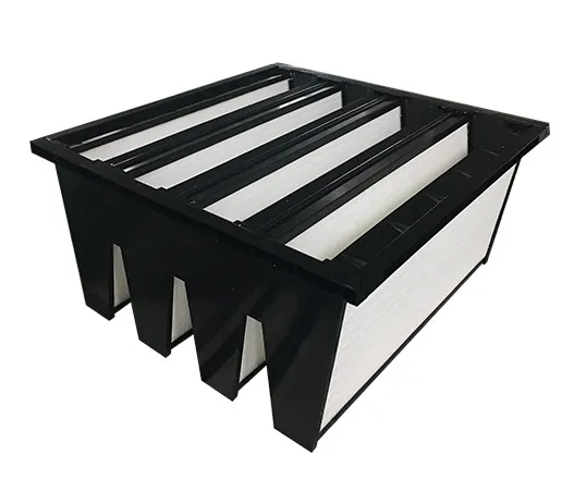 V-Bank Air Filter Manufacturer Glass Fiber Filter Material